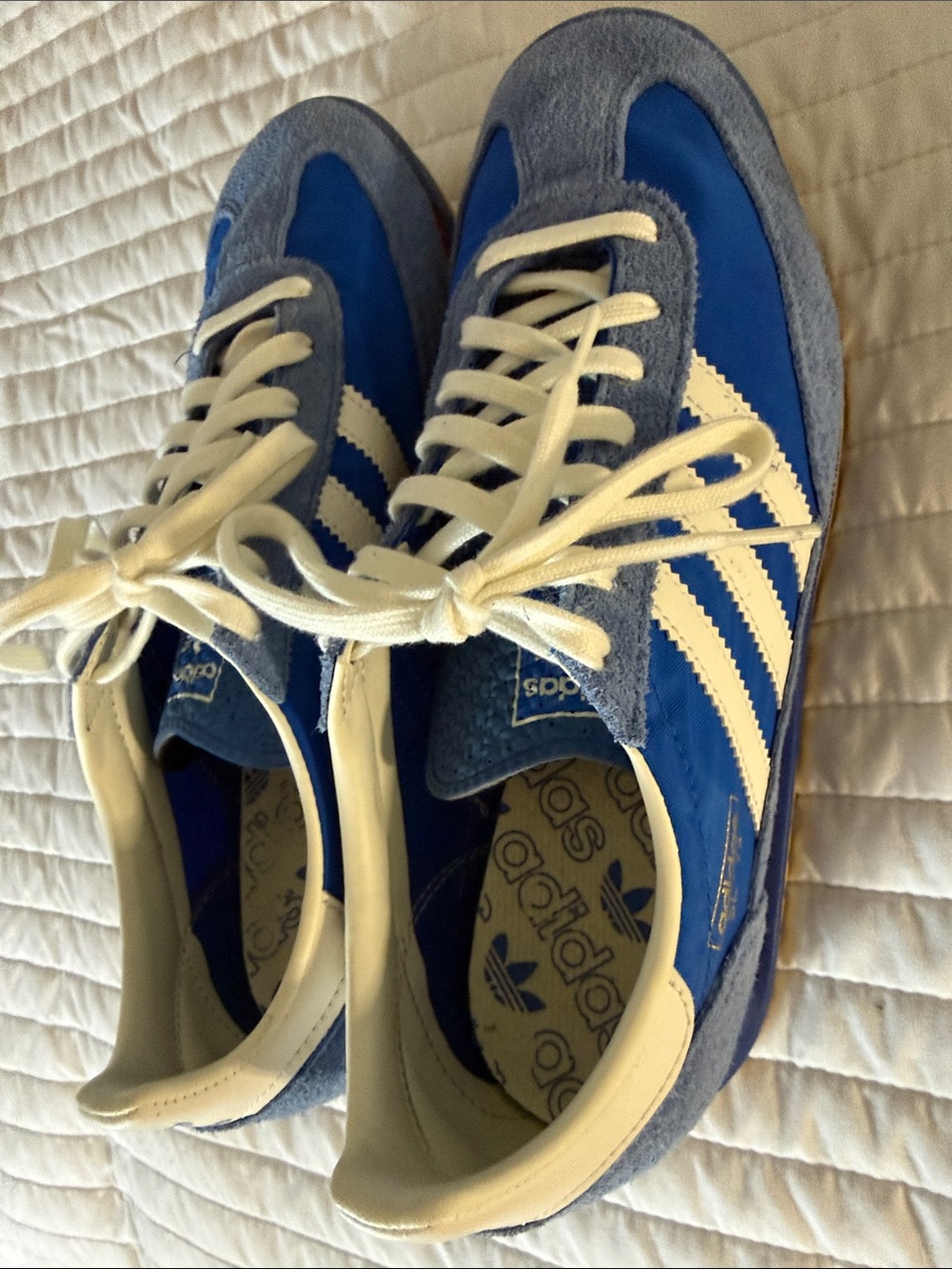 adidas SL 72 Blue with White Stripes and Red Accent - Picture 3 of 7